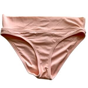 NWOT Victoria's Secret Peach Fold-Over Hipster Swim Bikini Bottoms Women's Small